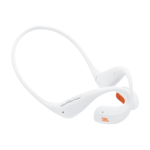 Спортни слушалки с отворен дизайн JBL Endurance Pace, бял цвят, общ изглед