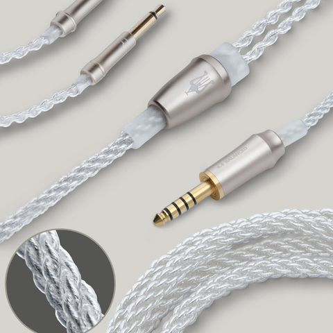 Meze Audio Cablu MONO 3.5 mm SILVER-PLATED (upgrade pentru 109 PRO, LIRIC & 99 Classics) MONO 3.5mm to 4.4mm balanced - 1.2 m resigilat
