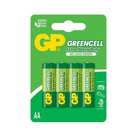 Батерии GP GREENCELL AA (R6), 1.5V, блистер 4бр.