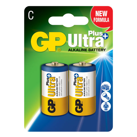 Батерии GP Ultra Plus Alkaline C (LR14), 1.5V, блистер 2бр.