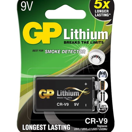 Литиеви батерии GP Lithium CR-V9, 9V, блистер 1 бр.