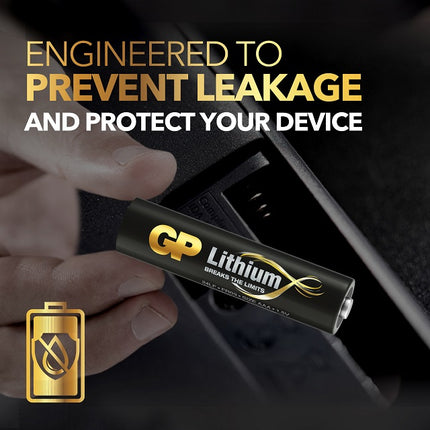 Литиеви батерии GP Lithium AAA, FR03, 1.5V, блистер 2 бр.