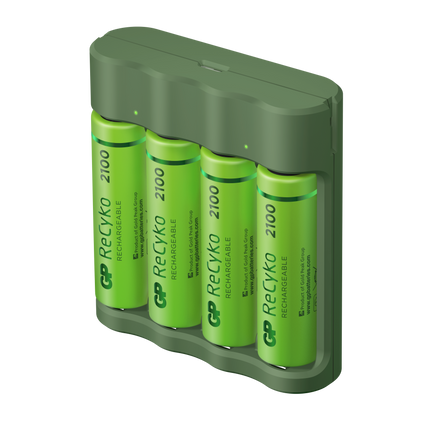 Зарядно устройство GP ReCyko Everyday B421 (USB) + 4 батерии ReCyko AA 2100mAh