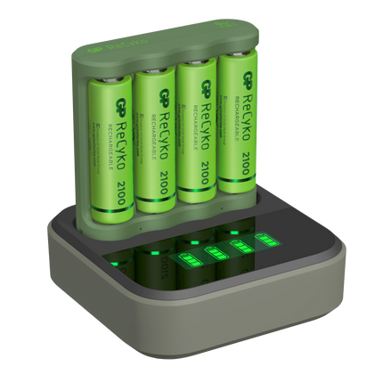 Зарядно за батерии GP ReCyko Everyday B421 (USB) + Dock + 4 батерии ReCyko AA 2100mAh