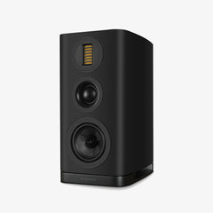 Boxe Wharfedale EVO 5.2, finisaj negru, vedere din față
