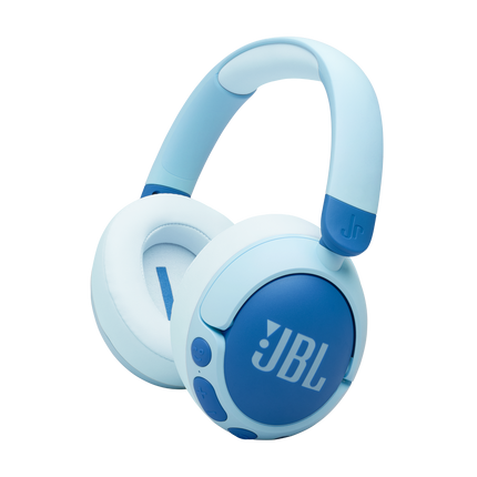 Детски слушалки JBL Junior 470NC, сини, изглед под ъгъл