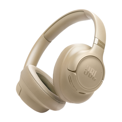 Слушалки JBL Tune 730BT, бежови, изглед под ъгъл