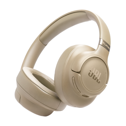 Слушалки JBL Tune 780NC, бежови, изглед под ъгъл