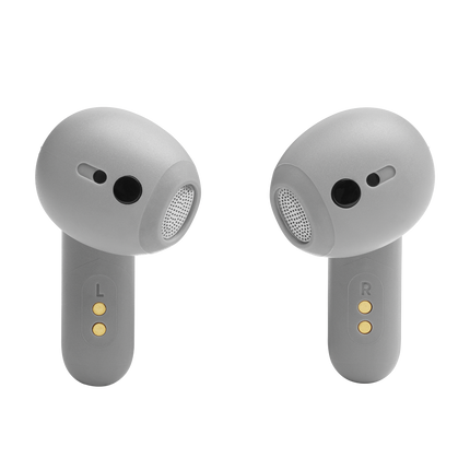 Слушалки JBL Live Flex, цвят сребрист, слушалките, изглед отзад