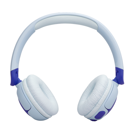 Безжични детски слушалки JBL Junior 320BT, сини, изглед отпред