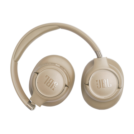 Слушалки JBL Tune 780NC, бежови, сгънати
