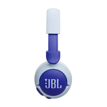 Безжични детски слушалки JBL Junior 320BT, сини, дясната чашка с бутоните