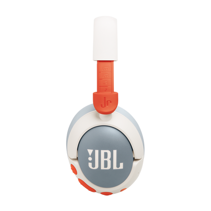 Детски слушалки JBL Junior 470NC, бели, дясната чашка с бутоните