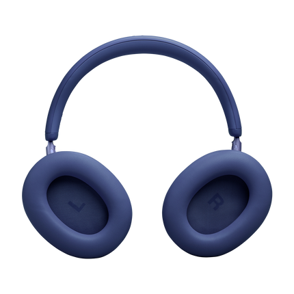 Слушалки JBL Live 780NC, цвят син, изглед отпред с възглавничките, означени с L и R