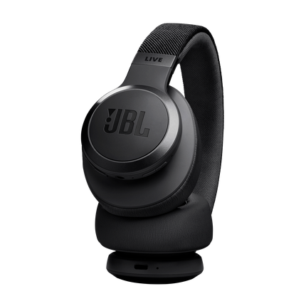 Слушалки JBL Live 770NC, цвят черен, чашка с бутоните за управление
