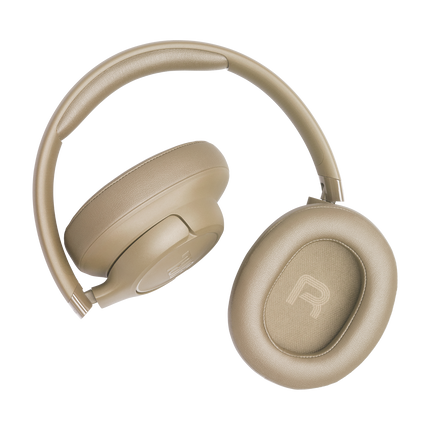 Слушалки JBL Tune 730BT, бежови, наушниците, изглед отпред
