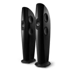 KEF Blade One Meta, finisaj Piano Black / Grey, vedere din față și lateral