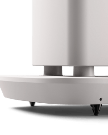 KEF LS60 Wireless, finisaj Mineral White, detaliu bază