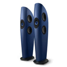 KEF Blade One Meta, finisaj Frosted Blue / Blue, vedere din față și lateral