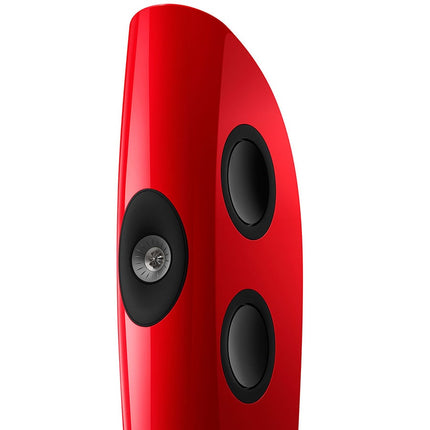 KEF Blade One Meta, finisaj Racing Red / Grey, detaliu driver Uni-Q