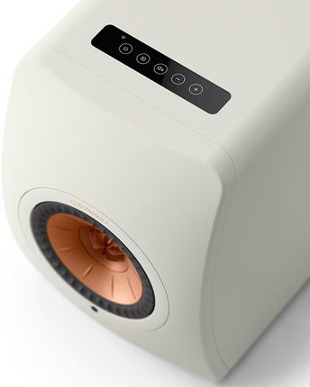 KEF LS50 Wireless II, finisaj Mineral White, vedere de sus