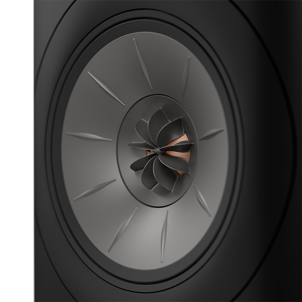 KEF LS60 Wireless, finisaj Carbon Black, detaliu driver Uni-Q