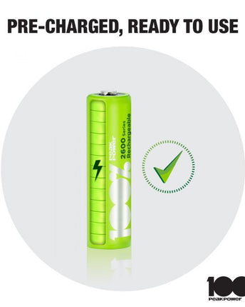 Акумулаторни батерии GP 100% Peak Power AA серия 2600, фолио 12 бр.