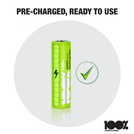 Акумулаторни батерии GP 100% Peak Power AA серия 2600, фолио 12 бр.