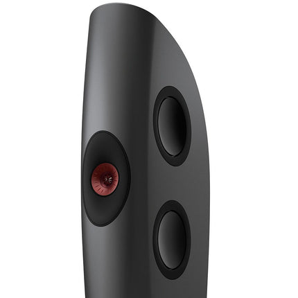 KEF Blade One Meta, finisaj Charcoal Grey / Red, detaliu driver Uni-Q