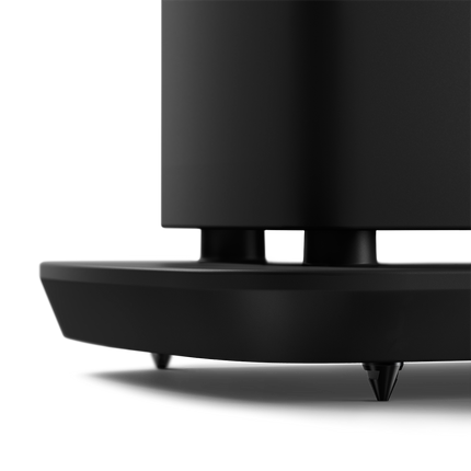 KEF LS60 Wireless, finisaj Carbon Black, detaliu bază