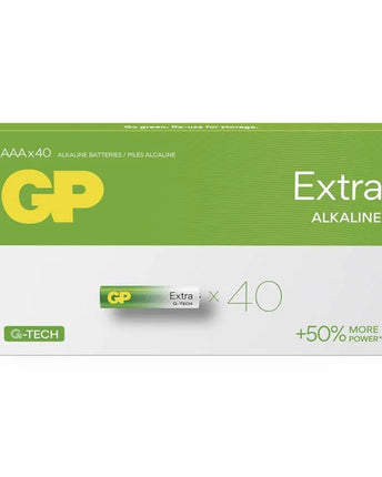 Батерии GP Extra Alkaline AAA (LR03), 1.5V, 40 бр.