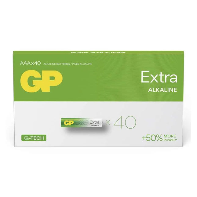 Батерии GP Extra Alkaline AAA (LR03), 1.5V, 40 бр.