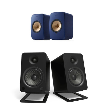 Pachet PROMO KEF LSX II + Kanto Audio S6 Desk Stands