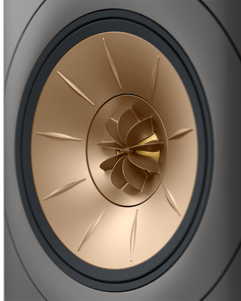 KEF LS60 Wireless, finisaj Titanium Grey, detaliu driver Uni-Q
