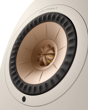 KEF LS50 Wireless II, finisaj Sand Shell, detaliu driver Uni-Q