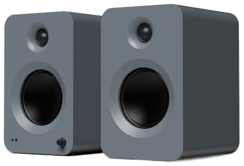 Boxe active Kanto Audio REN gri, perechea văzută din unghi