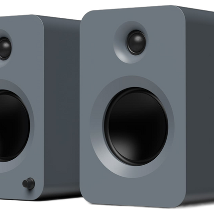 Boxe active Kanto Audio REN gri, perechea văzută din unghi