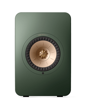 KEF LS50 Wireless II, finisaj Moss Green, vedere frontală