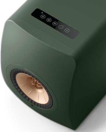 KEF LS50 Wireless II, finisaj Moss Green, vedere de sus
