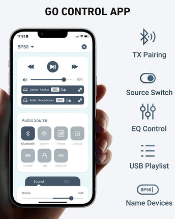 Arylic BP50 стрийминг предусилвател, Bluetooth, ESS ES9023P DAC