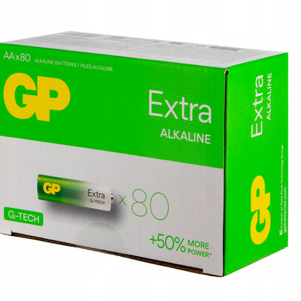 Батерии GP Extra Alkaline AA (LR6), 1.5V, 80бр