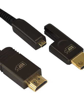 SCP 995 LSZH рейтинг 4K 24Gbps AOC HDMI кабел с подвижен конектор -30M