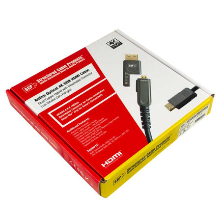 SCP 995 LSZH рейтинг 4K 24Gbps AOC HDMI кабел с подвижен конектор -15M