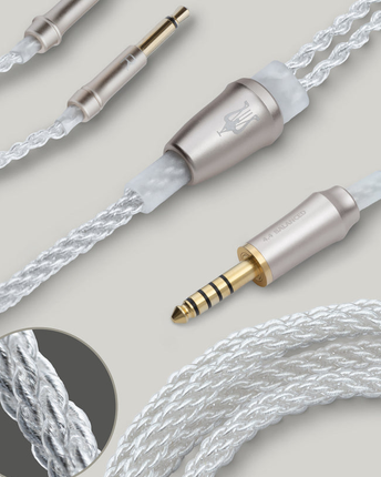 Кабел Meze Audio MONO 3,5 mm СРЕБРИСТ (надграждане за 109 PRO, LIRIC &amp; 99 Classics) MONO 3,5 mm до 4,4 mm балансиран - 1,2 m