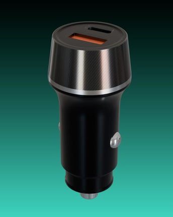 Încărcător auto AVAX CC304B CARLY 38W USB-C (PD3.0)+USB-A (QC), negru
