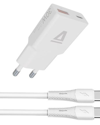 Încărcător AVAX CH6413 GaN de 30 W și cablu USB-C din silicon de 60W