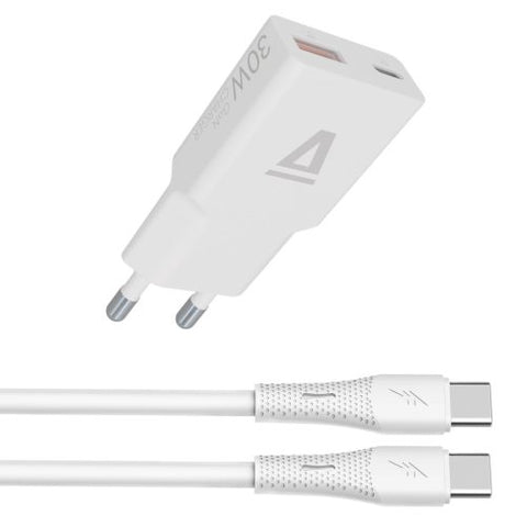 Încărcător AVAX CH6413 GaN de 30 W și cablu USB-C din silicon de 60W