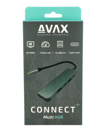 AVAX HB611 CONNECT+ 5in1 HUB Type C-HDMI(4k60Hz), Type C, 2xUSB 3.0, PD 100W HUB