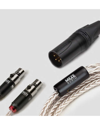 Кабел Meze Audio MINI XLR PREMIUM Silver-Plate PCuhd (надстройка за ELITE и EMPYREAN) MiniXLR към 4-пинов XLR балансиран - 2,5 m