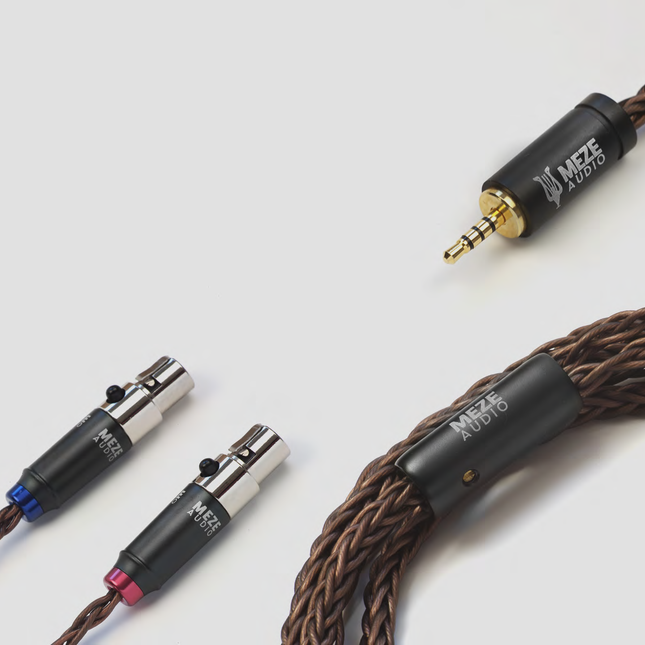 Кабел Meze Audio MINI XLR PREMIUM Copper PCuhd (надграждане за ELITE и EMPYREAN) MiniXLR до 2,5 mm балансиран - 1,3 m
